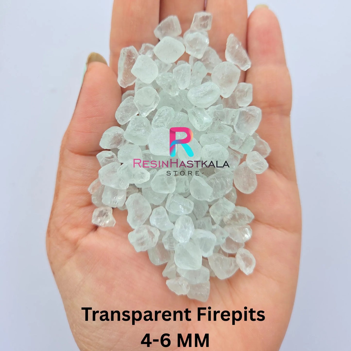 Transparent Fire Pit Glass Stones (4-6 MM)