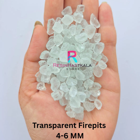 Transparent Fire Pit Glass Stones (4-6 MM)
