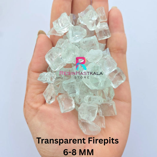 Transparent Fire Pit Glass Stones (6-8 MM)