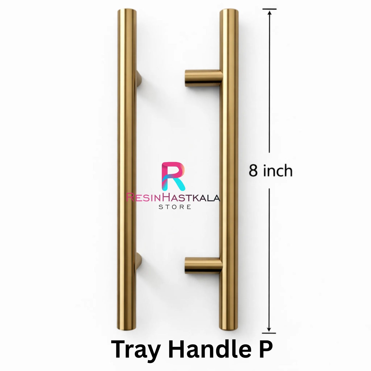 Golden Metal Tray Handle P