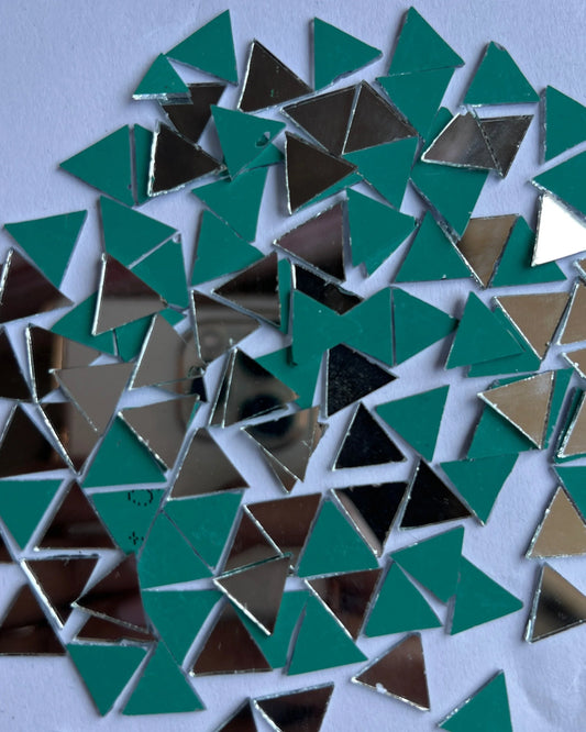 Triangle Shape Silver Mirrors for Lippan Art – 50 Gram Pack