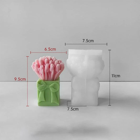 Tulip Bouquet Candle Handmade Mould