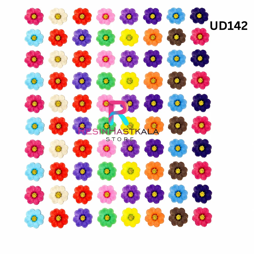 UV DTF Front Sticker – A6 Size (Flower Design) (UD142)
