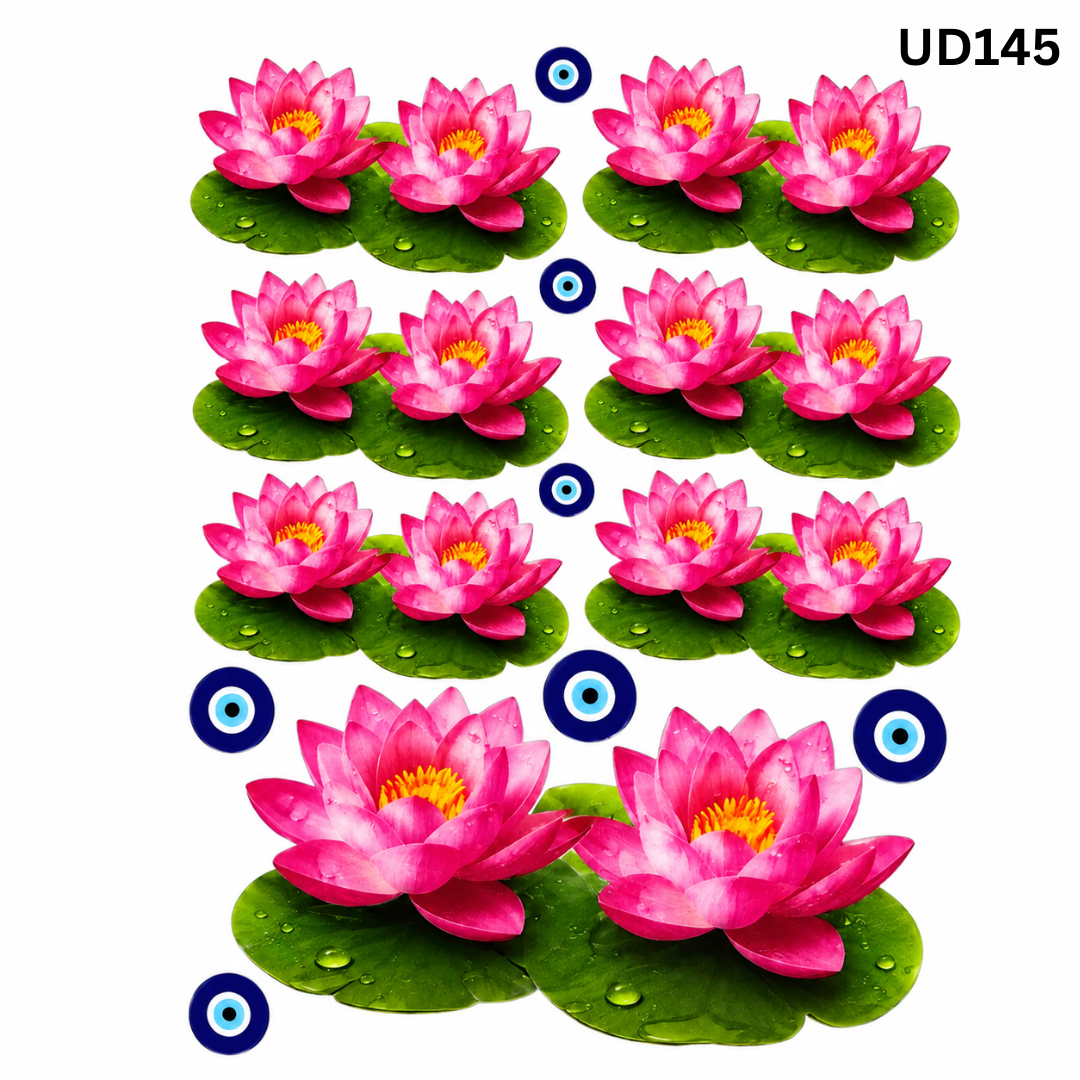 UV DTF Front Sticker – A6 Size (Flower Design) (UD145)
