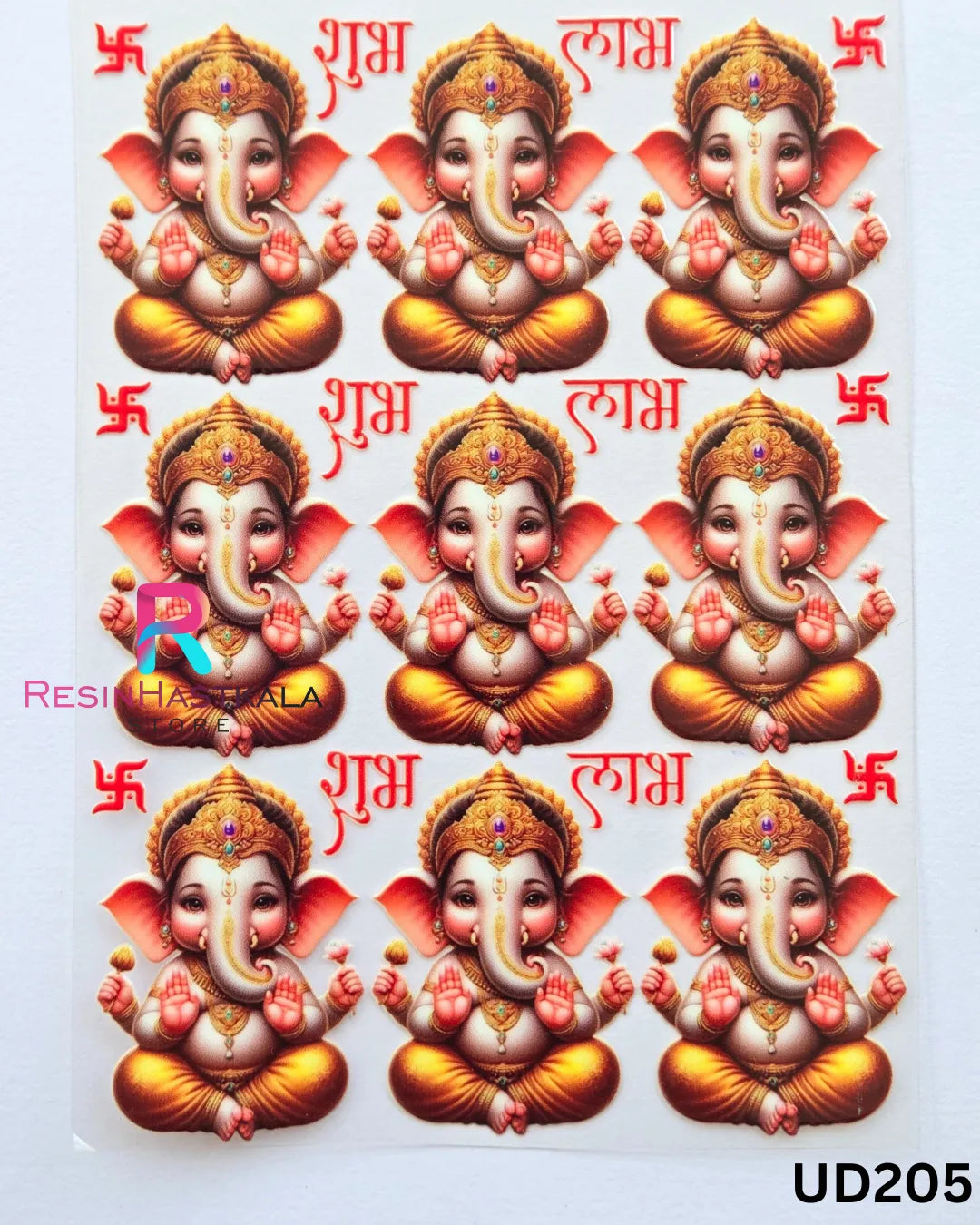 UV DTF Front Sticker for Resin Art – A6 Size (God Design) (UD205)