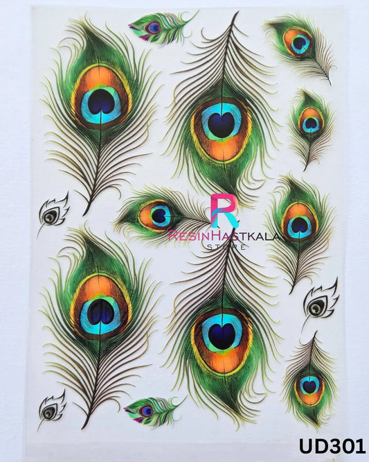 UV DTF Front Sticker for Resin Art – A6 Size (Other Design) (UD301)