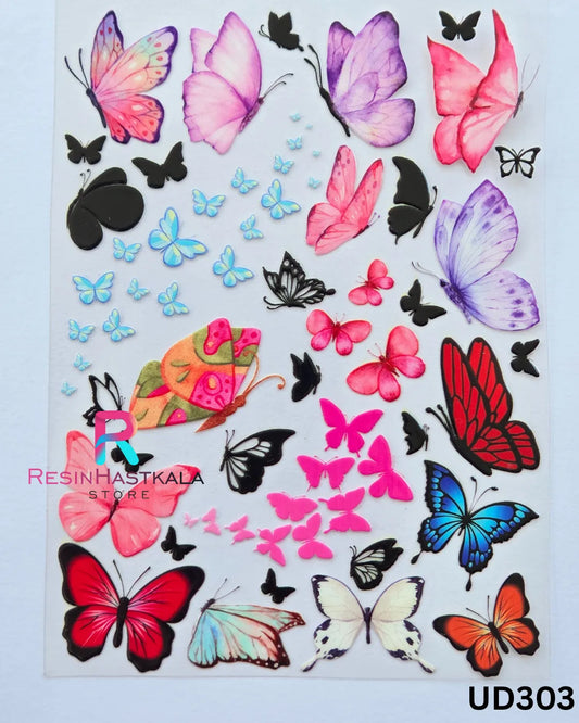 UV DTF Front Sticker for Resin Art – A6 Size (Other Design) (UD303)