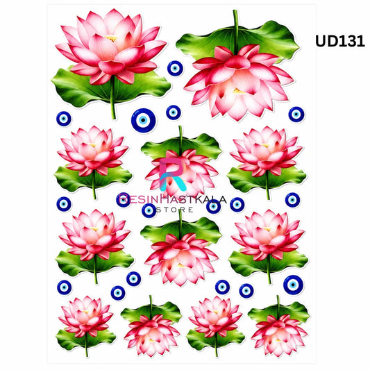 UV DTF Sticker – A6 Size Flower Design (UD131)