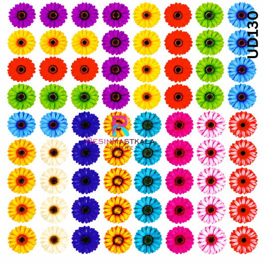 UV DTF Sticker – A6 Size Flower Design for Rakhi & Bracelet Making (UD130)