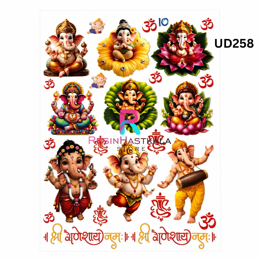 UV DTF Sticker – A6 Size (Ganeshji Design) (UD258)