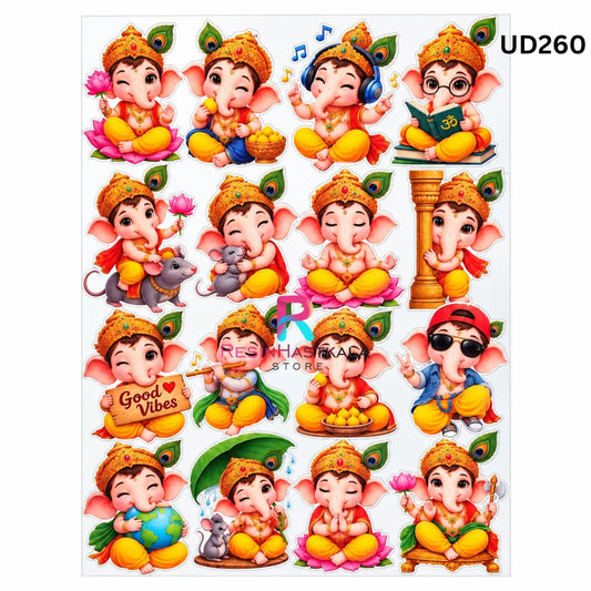 UV DTF Sticker – A6 Size (Ganeshji God Design) (UD260)