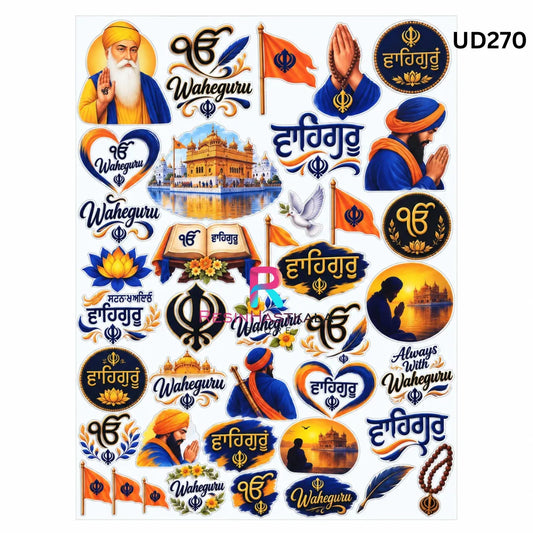 UV DTF Sticker – A6 Size (Guru Nanak God Design) (UD270)