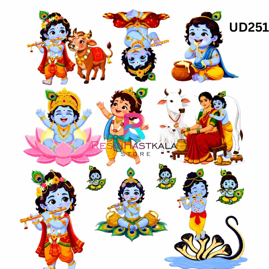 UV DTF Sticker – A6 Size (Krishnaji Design) (UD251)