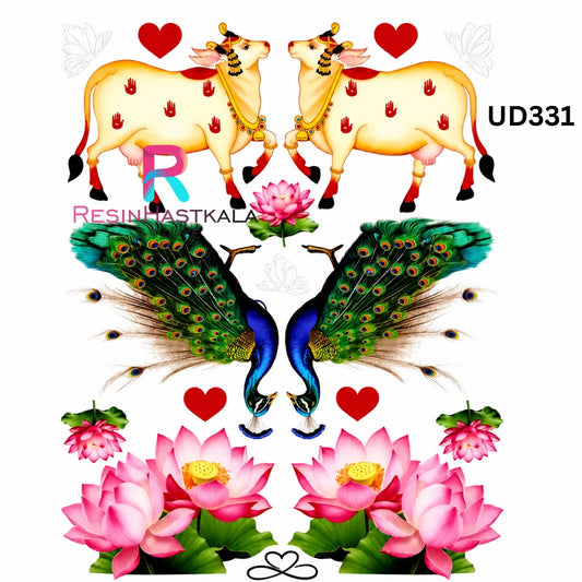 UV DTF Sticker – A6 Size (Pichwai Design) (UD331)