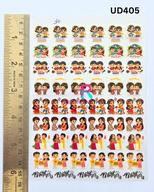 UV DTF Sticker – A6 Size (Rakhi & Bracelet) (UD405)