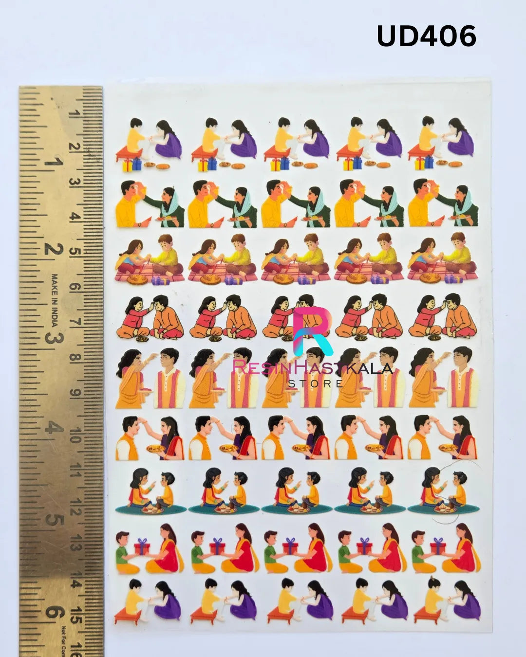 UV DTF Sticker – A6 Size (Rakhi & Bracelet) (UD406)