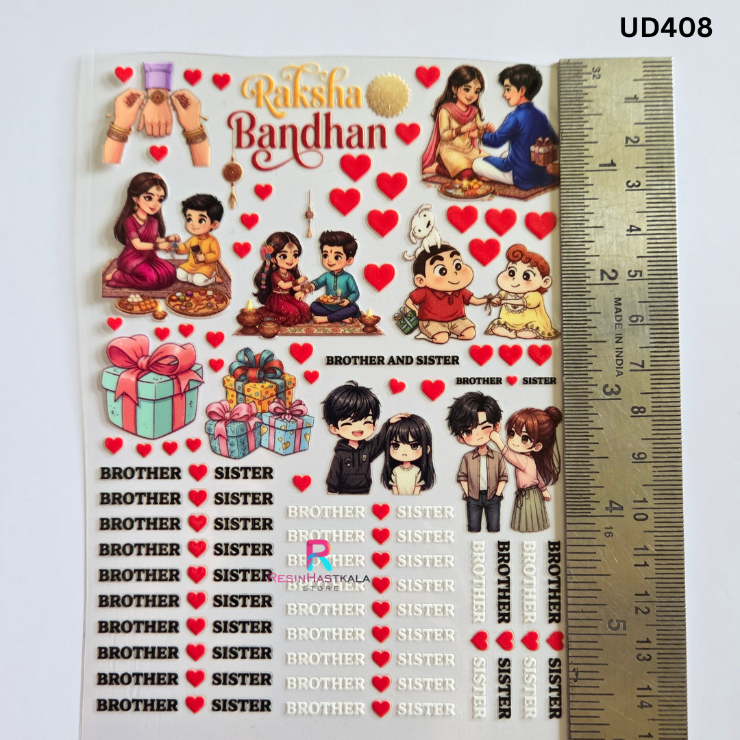 UV DTF Sticker – A6 Size (Rakhi & Bracelet) (UD408)