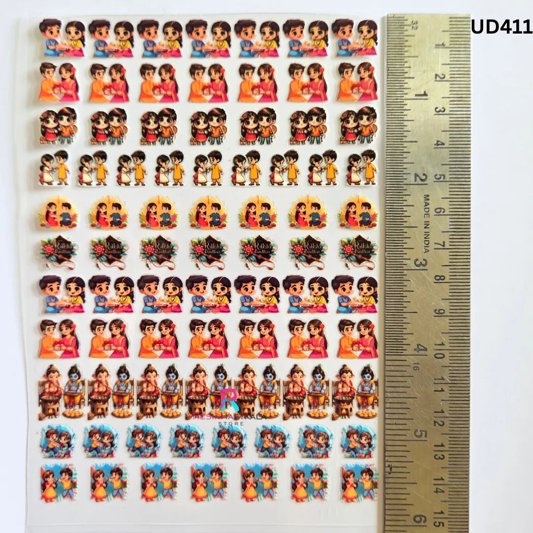 UV DTF Sticker – A6 Size (Rakhi & Bracelet) (UD411)