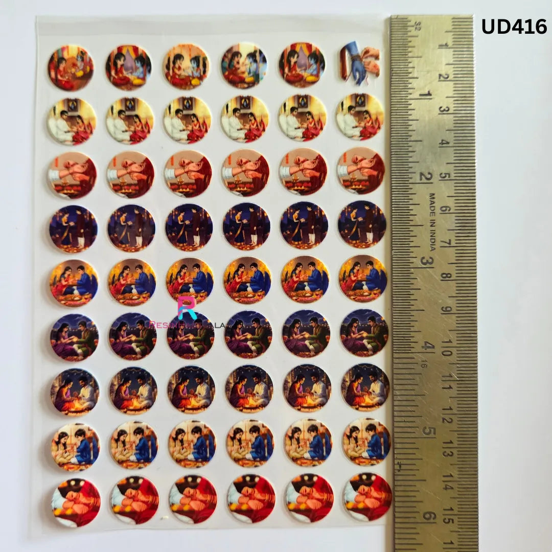 UV DTF Sticker – A6 Size (Rakhi & Bracelet) (UD416)