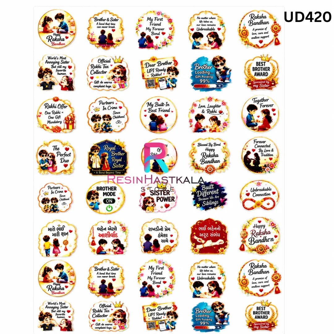 UV DTF Sticker – A6 Size (Rakhi & Bracelet) (UD420)