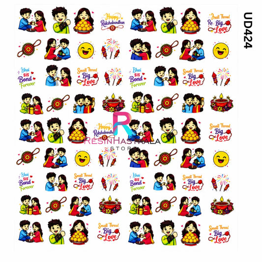 UV DTF Sticker – A6 Size (Rakhi & Bracelet) (UD424)