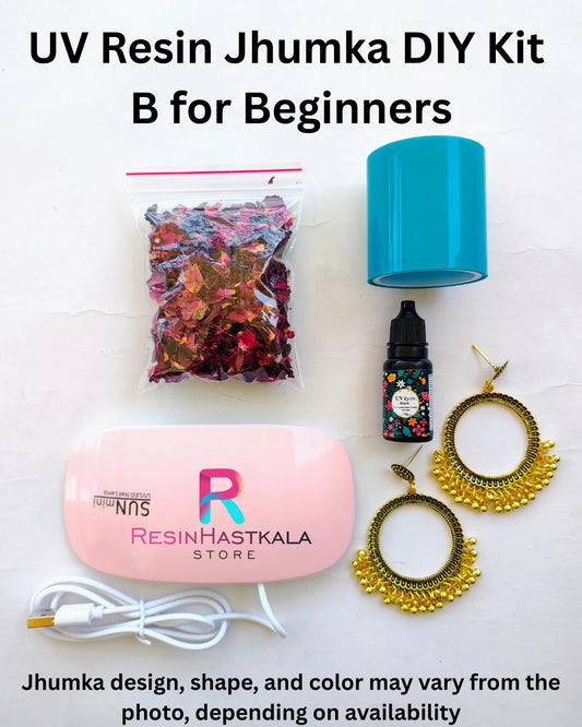 UV Resin Jhumka / Jewellery DIY Kit B for Beginners