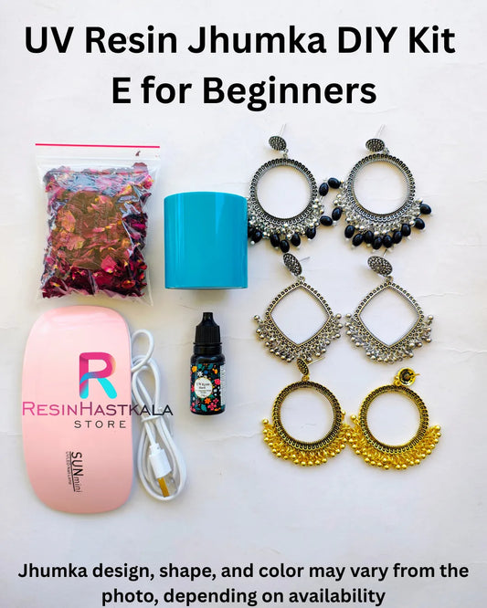 UV Resin Jhumka / Jewellery DIY Kit E for Beginners