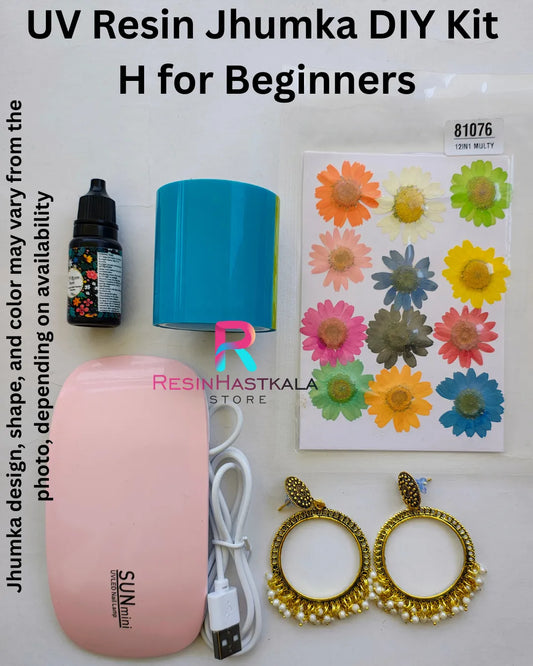 UV Resin Jhumka / Jewellery DIY Kit H for Beginners