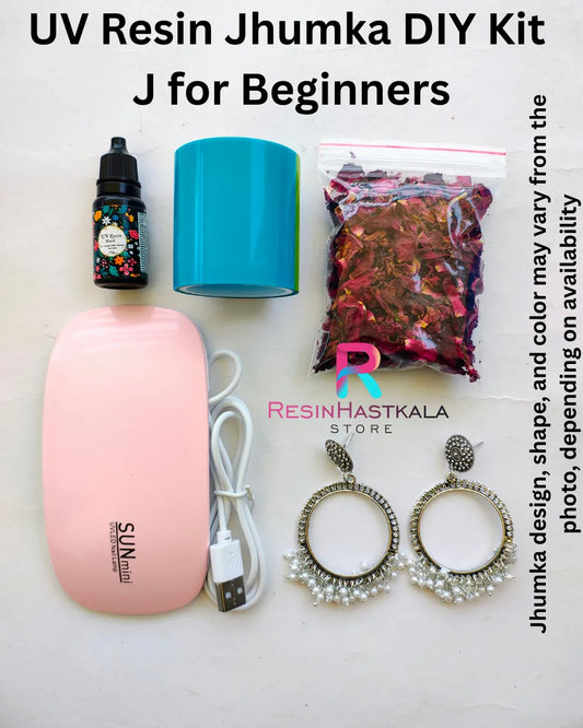 UV Resin Jhumka / Jewellery DIY Kit J for Beginners