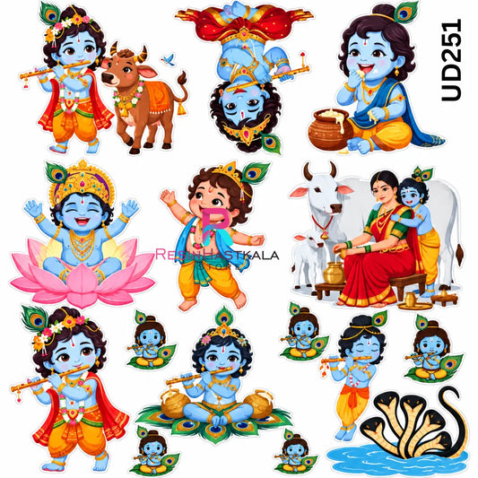 UV DTF Sticker – A6 Size (Krishnaji Design) (UD251)