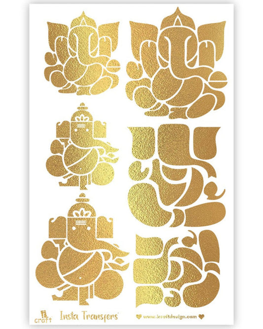 Water Transfer Stickers (3.5" x 5") (GANESHA)