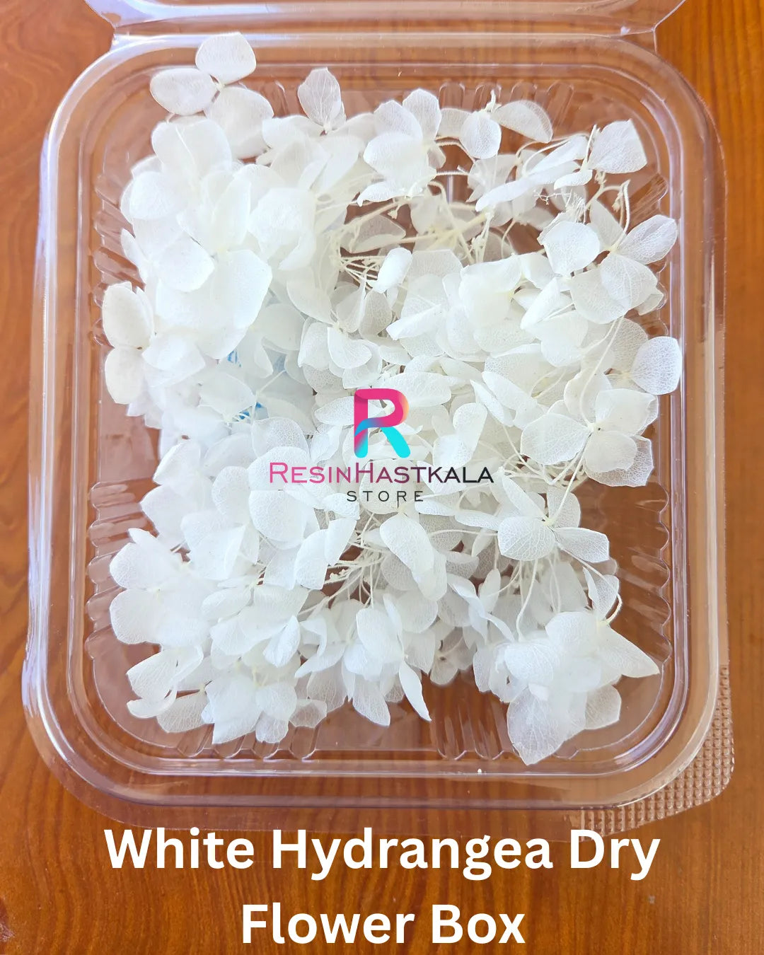 White Hydrangea Dry Flower Box