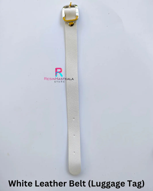 White Leather Belt (Luggage Tag)