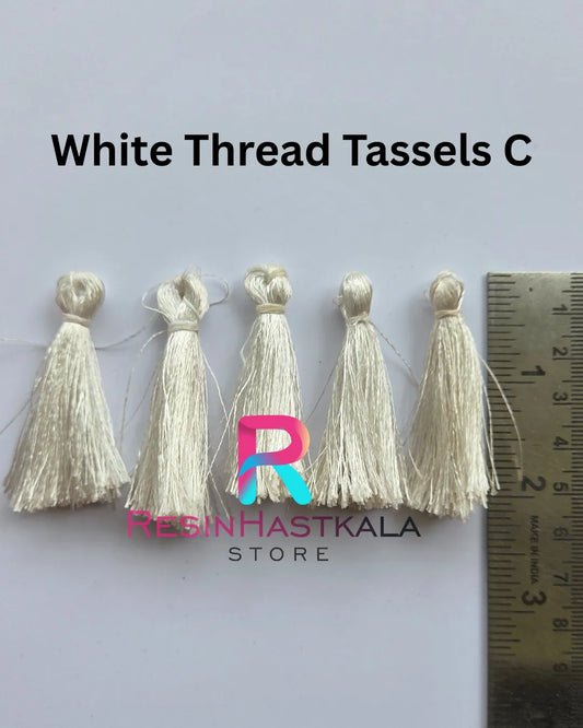 White Thread Tassels C (10 Piece)