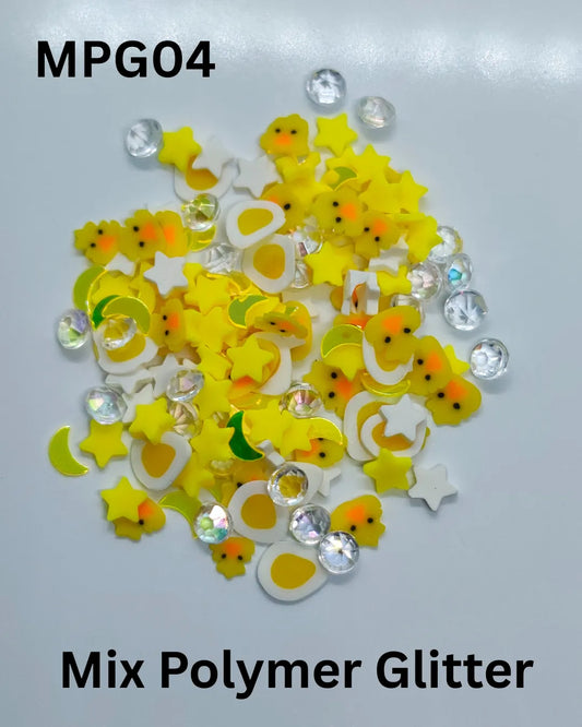 Yellow Mix Polymer Glitter (10 Gram) (MPG04)