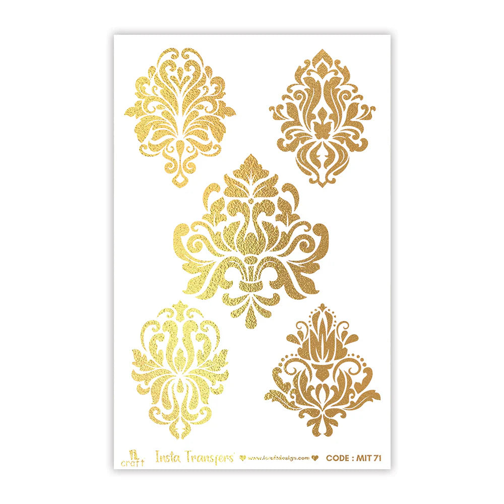 iCraft Water Transfer Stickers- Best use for Resin, Fabric, Plastic, MDF & Glass - Decorative Decals in Floral, Quotes & More (3.5" x 5")-MIT71