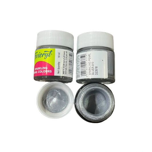 Fevicryl sparkling pearl silver Colours 10Ml - 910